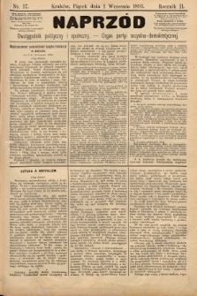 Naprzód : dwutygodnik polityczny i społeczny : organ partyi socyalno-demokratycznej. 1893, nr 17