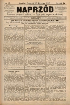 Naprzód : czasopismo polityczne i społeczne : organ partyi socyalno-demokratycznej. 1895, nr 17