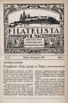 Filatelista Polski : miesięcznik poświęcony wiadomościom filatelistycznym. 1919, nr 2