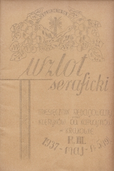 Wzlot Seraficki : miesięcznik redagowany przed Kleryków OO. Kapucynów. 1937, nr 5