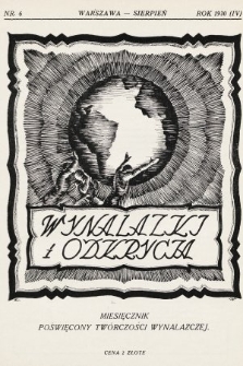 Wynalazki i Odkrycia: czasopismo poświęcone twórczości wynalazczej. 1930, nr 6