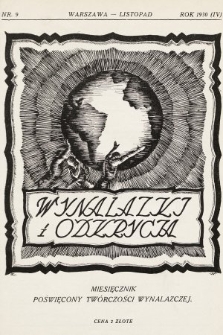 Wynalazki i Odkrycia: czasopismo poświęcone twórczości wynalazczej. 1930, nr 9