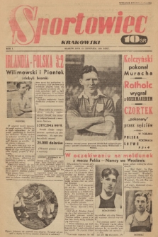 Sportowiec Krakowski. 1938 (wydanie poniedziałkowe)