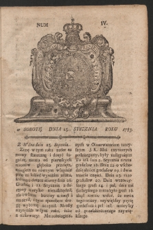Gazety Wileńskie. 1783, nr 4