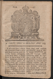 Gazety Wileńskie. 1783, nr 15