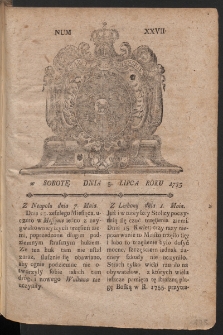 Gazety Wileńskie. 1783, nr 27