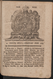 Gazety Wileńskie. 1783, nr 31