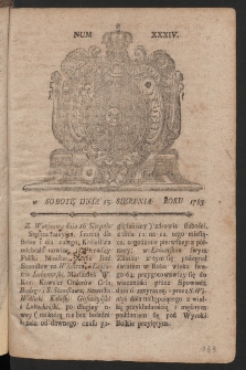 Gazety Wileńskie. 1783, nr 34