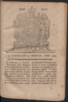 Gazety Wileńskie. 1783, nr 35