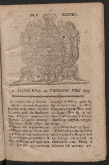 Gazety Wileńskie. 1783, nr 38