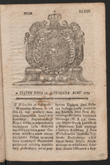 Gazety Wileńskie. 1783, nr 48