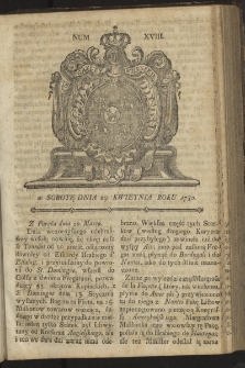 Gazety Wileńskie. 1780, nr 18