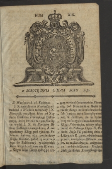 Gazety Wileńskie. 1780, nr 19