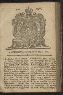 Gazety Wileńskie. 1780, nr 26