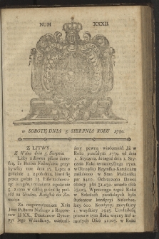 Gazety Wileńskie. 1780, nr 32