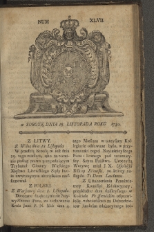Gazety Wileńskie. 1780, nr 47