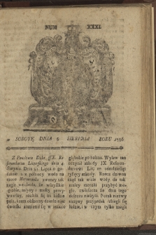 Gazety Wileńskie. 1786, nr 31