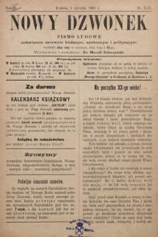 Nowy Dzwonek : pismo ludowe poświęcone sprawom bieżącym, społecznym i politycznym. 1901, nr 7