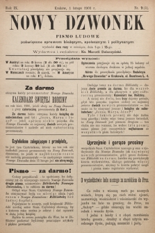 Nowy Dzwonek : pismo ludowe poświęcone sprawom bieżącym, społecznym i politycznym. 1901, nr 9