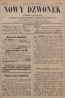 Nowy Dzwonek : pismo ludowe poświęcone sprawom bieżącym, społecznym i politycznym. 1901, nr 12
