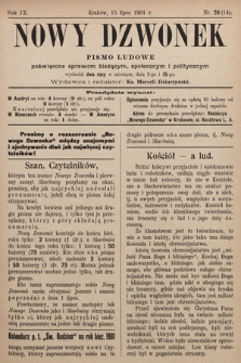 Nowy Dzwonek : pismo ludowe poświęcone sprawom bieżącym, społecznym i politycznym. 1901, nr 20