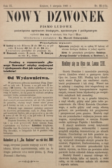 Nowy Dzwonek : pismo ludowe poświęcone sprawom bieżącym, społecznym i politycznym. 1901, nr 21