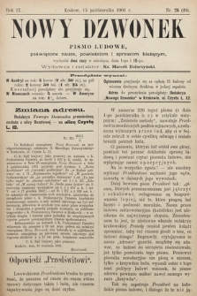 Nowy Dzwonek : pismo ludowe, poświęcone nauce, powieściom i sprawom bieżącym. 1901, nr 26