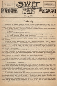 Świt : dwutygodnik dla młodzieży. 1916, nr 3