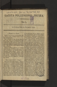 Gazeta Południowo-Pruska. 1795, nr 67