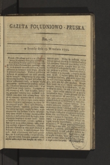 Gazeta Południowo-Pruska. 1795, nr 76