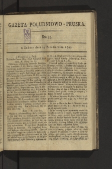 Gazeta Południowo-Pruska. 1795, nr 85