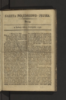 Gazeta Południowo-Pruska. 1795, nr 89