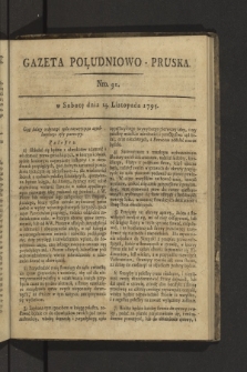 Gazeta Południowo-Pruska. 1795, nr 91