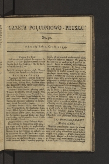 Gazeta Południowo-Pruska. 1795, nr 98