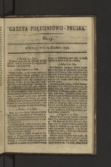 Gazeta Południowo-Pruska. 1795, nr 99