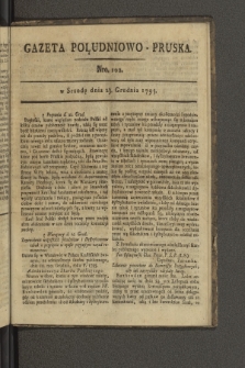 Gazeta Południowo-Pruska. 1795, nr 102