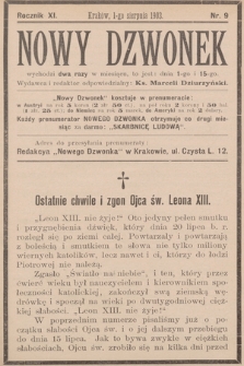 Nowy Dzwonek. 1903, nr 9