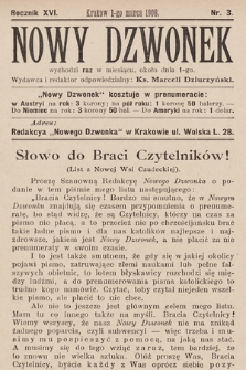 Nowy Dzwonek. 1908, nr 3
