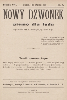 Nowy Dzwonek : pismo dla ludu. 1909 [Półrocze I], nr 4