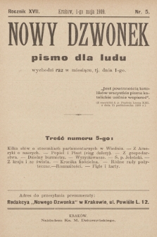 Nowy Dzwonek : pismo dla ludu. 1909 [Półrocze I], nr 5