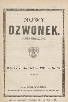 Nowy Dzwonek: pismo miesięczne. 1917, nr 12