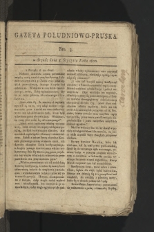 Gazeta Południowo-Pruska. 1800, nr 3