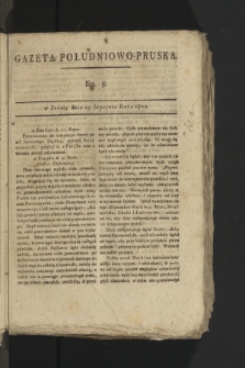 Gazeta Południowo-Pruska. 1800, nr 8