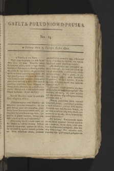 Gazeta Południowo-Pruska. 1800, nr 14