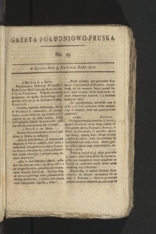Gazeta Południowo-Pruska. 1800, nr 29