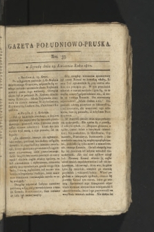 Gazeta Południowo-Pruska. 1800, nr 33