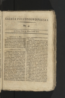 Gazeta Południowo-Pruska. 1800, nr 40