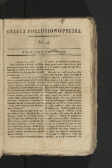 Gazeta Południowo-Pruska. 1800, nr 41