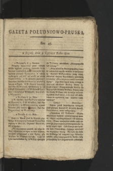 Gazeta Południowo-Pruska. 1800, nr 45