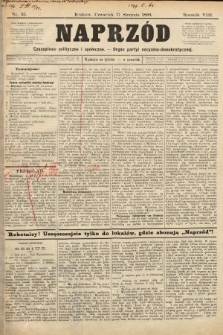 Naprzód : czasopismo polityczne i społeczne : organ partyi socyalno-demokratycznej. 1899, nr 33 [ocenzurowany]